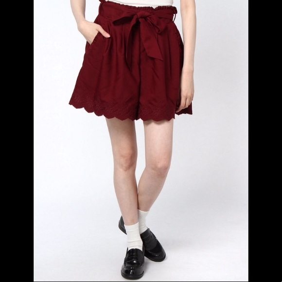 earth music&ecology Embroided Hem Culottes - Picture 2 of 7